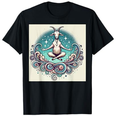 Ziege Yoga Spielzeug Ziege Stofftier Plüsch Ziege Yoga Party Spiel T-Shirt