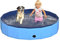 CACSPS Piscine Pliante pour Chien 120x30 cm - Piscine pour Enfants en Plastique Rigide Pliable pour Chiens et Enfants, Baignoire antidérapante pour Animaux de Compagnie (Bleu)