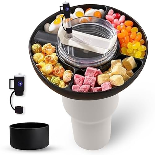 Stanley Snack Tray with 4 Silicon Compartments & Stanley Cup Accessories Kit - Fits 40 oz Quencher H2.0 Cup
