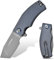Harnds Couteau de Poche Lame en Acier D2 Couteau Pliant Lame Tanto Couteau EDC Avec Clip de Poche, Couteau de Camp，Manche en G10 ，Revenant (Gris - Gris Titane)