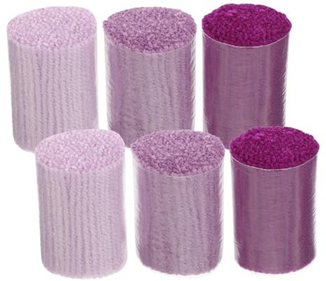 KONTONTY 6piezas Hilo Para Coser y Tejer Precortado Colores Para Hacer Mantas y Alfombras De Ganchillo