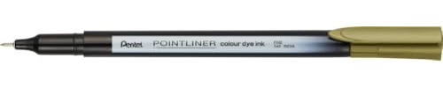 Pentel Pointliner colour S40 Fineliner - dye ink, 0.4 mm, goldbraun (12 Stück)