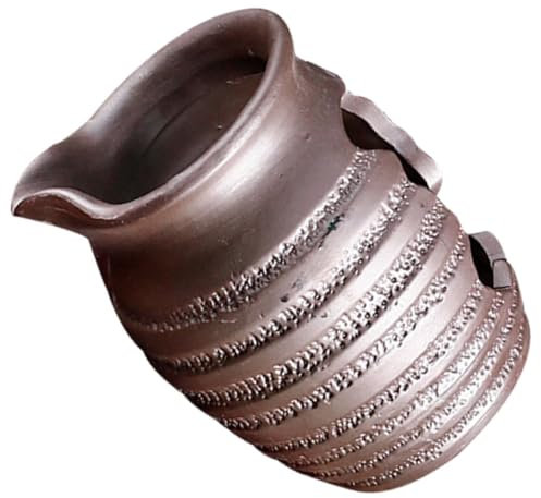 YARNOW Tontopf Mit Zirkulierendem Wasser Zubehör Für Aquarien Dekorationen Für Aquarien Pool-brunnen Zimmerbrunnen Aquarienständer Aquarium Spender Luftpumpe Für Aquarien Keramik Brown