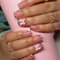 Leopard French Tip Press on Nails - Short Square Pink Acrylic Fake Nails with Jelly Tool, Full Cover, 24 Pcs, Cute Bow Design, Durable & Easy to Apply for Women
