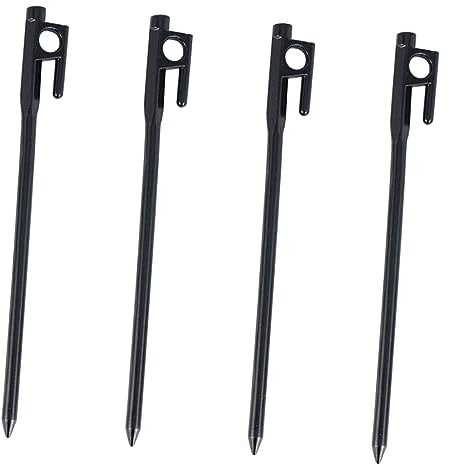 MILISTEN 4Stücke Zeltheringe Gusseisen Lange Camping Erdnägel Für Bodenverankerung Für Strand Und Hochfest Und Tragbar Zu Verwenden