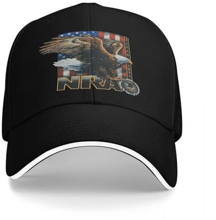 URYRYUI Baseballkappe Mit gedruckten Mustern NRA Never Surrender Weißkopfseeadler Kappen Kappe für Männer Damen Sportgeschenke Modeaccessoires
