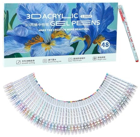 Langou 3D- -Stift, 3D-Acryl, mehrfarbig, Schulbedarf, DIY-Projekte, Kunstbedarf, 36 Stück