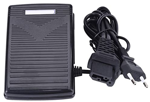 Nähmaschinen-Fußpedal Stromkabel 220V Kompatibel Überhitzungsschutz | Tretanlasser für Nähmaschine, Kunststoff und Metall Gehäuse, 50 Hz Frequenz, 1 Ampere Stromstärke, 13,5 x 9 cm Pedalgröße