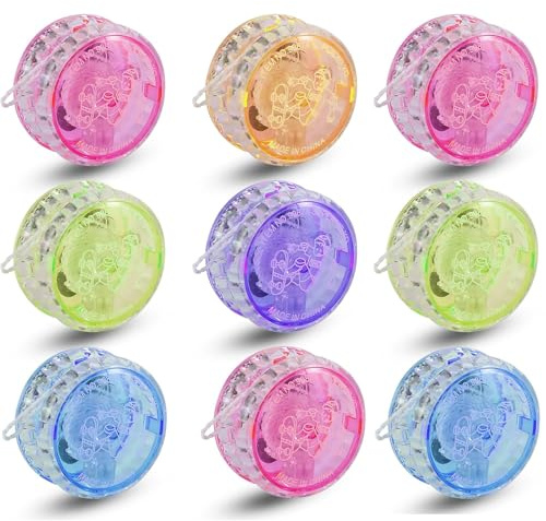 9 Stück Yoyo mit Leerlauf und Kugellager, Yoyo, JoJo Jugendliche, Zufällige Farbe, Spielzeug für Jugendliche und Erwachsene