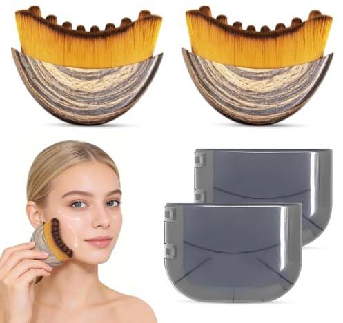 Lymphatische Gesichtsbürste, 2 Stück Lymphatic Contour Face Brush, Lymphbürsten gesicht für Empfindliche Haut für Gesicht, Kinn und Jawline Sculpting
