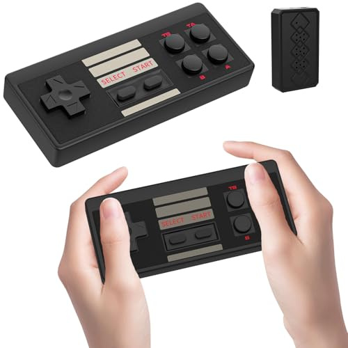 Mini Retro Game Console with 2 Wireless Controllers, Plug & Play TV Game System - Includes 8-Bit Classics, Ideal for Family Games, Teens & Adults