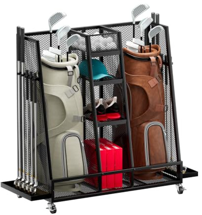 Lhysn Golf Bag Storage, Golf Club Holder, Golf Bag Storage Rack, for Garage Extra Large Sports Equipment Organizer Stand, Outdoor Toy Storage