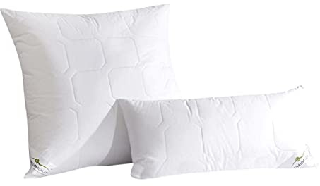 Traumschlaf Thinsulate Kopfkissen - 3M Thinsulate Füllung - atmungsaktiv & feuchtigkeitsregulierend - mittlere Stützkraft - Füllmenge anpassbar - waschbar bis 60°C - 60x80 cm