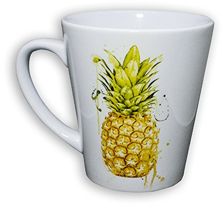 Ananas Tasse Latte Tee - Designer Tasse aus brillanten Porzellan - Geschenkidee, Sammeln