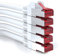 deleyCON 5x 1m CAT6 Patchkabel S/FTP PIMF Schirmung CAT-6 RJ45 Netzwerkkabel Ethernetkabel LAN DSL Switch Router Modem Access Point Patchfelder - Weiß