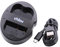 vhbw Micro USB Caricabatterie doppio compatibile con batteria fotocamera Samsung SLB-1674