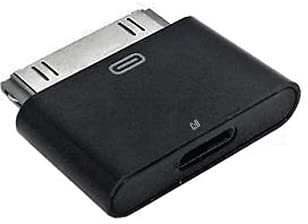 Click2u Converter Adapter Female to 30 Pin Male Adapter Converter for cable charge, Data Sync and no audio - Black