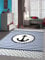 Traum Kinderteppich Maritim Kinderzimmerteppich Jungen Teppich mit Anker in Blau Creme Größe 120x170 cm
