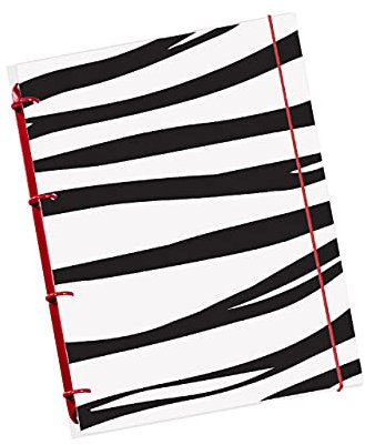 flexiNotes NOTIZBUCH A5, Typ: Zebra, Weinrot, 125 Blatt kariert - Ring M