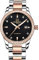 Damen Diamant Automatik Mechanisch Roségold Edelstahl Saphir Wasserdicht Damen Elegant Blau Uhr, Schwarzes Zifferblatt, Elegant