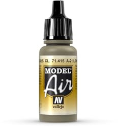 AV Vallejo Model Air, 17ml, A-21 Light Greyish Brown, Model paint, VAL71415