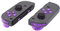 eXtremeRate Tasti Kit per Joycon,Pulsanti Direzionali ABXY SR SL L R ZR ZL Trigger Grilletto Molle Ricambio per Nintendo Switch/OLED Controller con Cacciaviti,Senza Joycon-Trasparente Viola Atomico