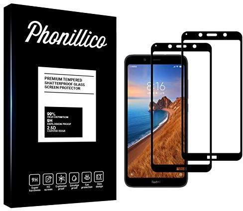 PHONILLICO [Pack de 2] Verre Trempé intégral pour Xiaomi redmi 7A - Film Protection 100% Ecran Verre Trempe Resistant [Lot de 2] Vitre Protecteur Anti Rayure
