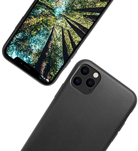 eplanita Eco Mobile Phone Case for iPhone 11 Pro, Plant Fibre, Drop Protection Cover, Durable and Sustainable (Black, for iPhone 11 Pro)