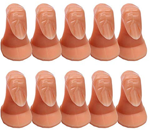AIITLLYNA Nail Art Hand,Flexible Silikon Übungshand Maniküre Training Nageldesign, Fake Finger Praxis Modell mit Nail Tipps für DIY Maniküre Nail Art Training Pack von 10