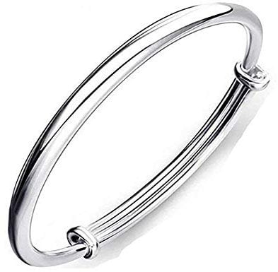 1 X Fashion Women Jewelry Solid 925 Sterling Silver Bangle Bracelet Gift