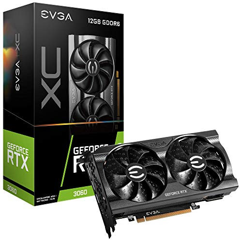 EVGA GeForce RTX 3060 XC Gaming, 12G-P5-3657-KR, 12GB GDDR6, Doble Ventilador, Placa Posterior de Metal