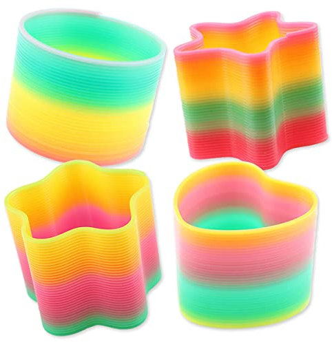 Rainbow Spiral Springs,4PCS Magic Slinky Rainbow Ideal für alle Kinder, Kinderpartys, Geschenke, Partytüten, Preise