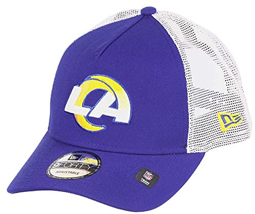 New Era Los Angeles Rams NFL White Mesh Trucker 9Forty A-Frame Trucker Cap - One-Size
