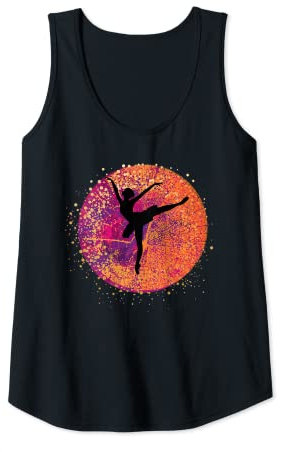 Damen Retro Balletttütü für Mädchen, Ballerina, Tanzspitze Tank Top