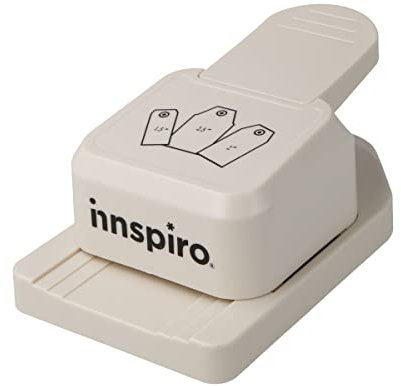 INNSPIRO Troqueladora de etiquetas rectas 3 en 1 Tag Punch, perforadoras para Scrapbooking, DIY Manualidades, Creación de Tarjetas
