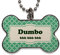 LolaPix Chapa Perros Personalizadas con foto, texto o imagen. Placas para Perros. Chapa metálica con forma de hueso. Regalo personalizado. MOSAICO VERDE