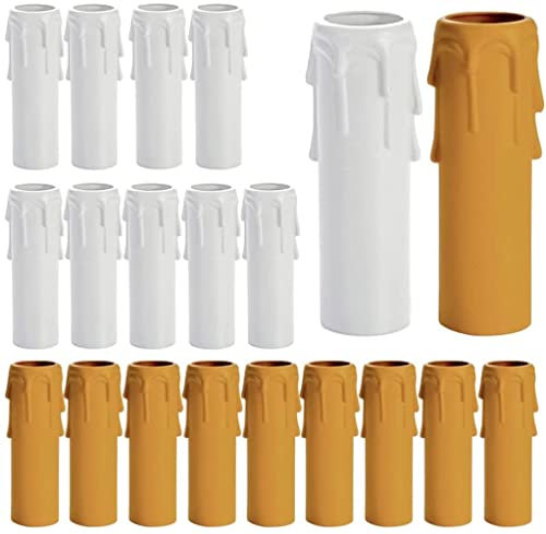 LATRAT 20 Stück Kunststoff​Kerzenhülse Kerzenhülse, 100 * 30mm Fassunghülse für Kristall Kronleuchter, LED Kerzen Kronleuchte, Wandleuchte, Hängelampe