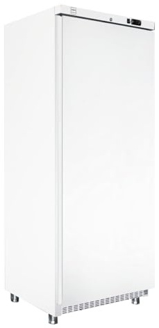 METRO Professional Frigorifero GRE4600, acciaio, 480 L, 138 W, 230V, porta a chiusura automatica con serratura, 5 ripiani regolabili, raffreddamento a ventola, bianco, ideale per gastronomia