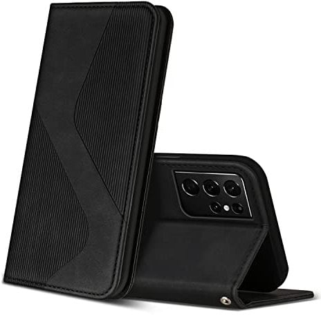 ZONNAVI Funda para Samsung Galaxy S21 Ultra 5G, Funda Libro de Cuero con Ranura para Tarjeta y Magnético, Wallet Flip Caso Cubierta Case Carcasa para Samsung Galaxy S21 Ultra 5G (Negro)