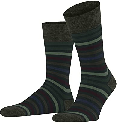FALKE Herren Tinted Stripe Socken Wolle Baumwolle atmungsaktiv | mit hochwertiger Fil d´Ecosse