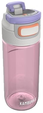 Kambukka Trinkflasche - Modell ELTON BARELY BLUSH - 500 ML - Wasserflasche - schmutz- und geruchsabweisend - stoßfest - spülmaschinenfest - einfach zu haltende - Milliliter Markierung