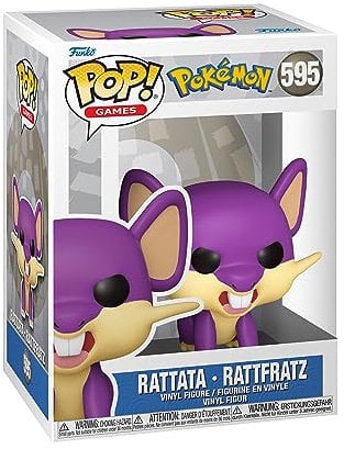 Funko Pop! Games: Pokemon - Rattata - Rattfratz - Vinyl-Sammelfigur - Geschenkidee - Offizielle Handelswaren - Spielzeug Für Kinder und Erwachsene - Video Games Fans - Modellfigur Für Sammler