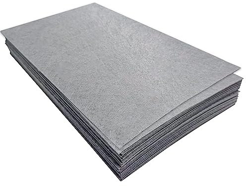 Filz zum Basteln, 1mm Dickes Steife Filzblätter, 32 Stück Filzstoff, 17,78×28,7cm Bastelfilz zum Nähen Handwerk und Festivals Party Dekorationen (Grau)