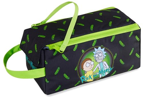 Rick and Morty Kulturbeutel Herren - mit Hauptfach, Innentasche, Reißverschluss und Haken - Kosmetiktasche Herren