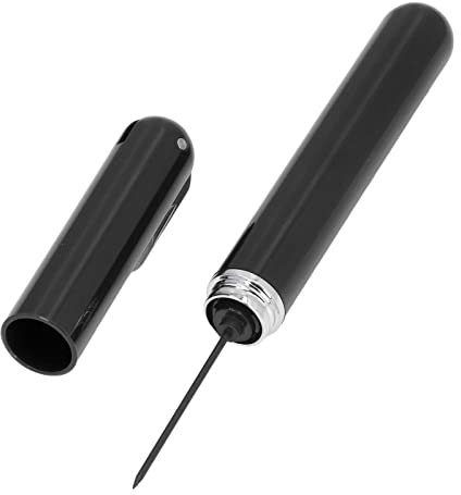 VIFERR Sacacorchos Portátil de Mano con Tubo de Aguja, Sacacorchos de Acero Inoxidable con Forma de Bolígrafo para Uso en Casa, Fiestas y Clubs(Negro)
