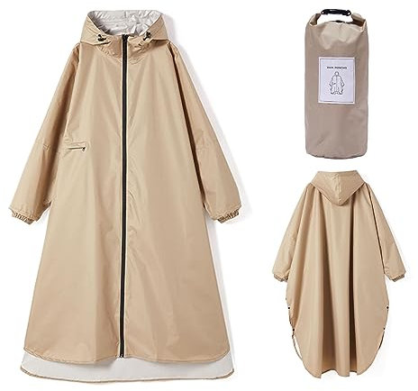Ynport Crefreak Femmes Long Imperméable Manteaux de pluie Léger Poncho Packable Extérieur à Capuchon Vêtement de Pluie Coupe-vent Avec Manches et Poche,Noir Blanc Animal