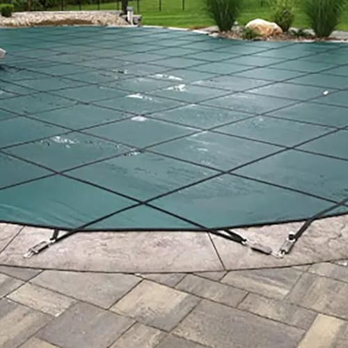kubeier Pool Abdeckplane Kreisförmig 10m 9m 8m 7m 6m 5m 4m 3m 2m Durchmesser Schwimmbadabdeckung Rund für den Bodeneinbaupool, Sicherheitsabdeckung für eingelassenes Schwimmbad,29ft/8.8m