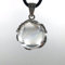 1 collar de bola de cuarzo transparente al azar en el interior de arco iris agrietado, colgante de cristal Reiki envuelto en alambre HEPBAK