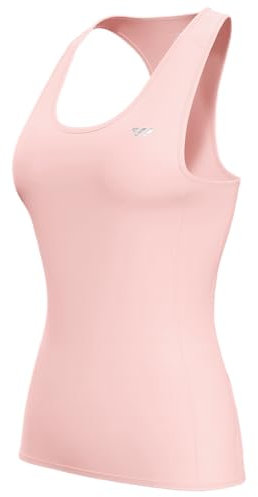 logas Sport Top Damen Atmungsaktiv Tanktop Flektierend Radtrikot äRmellos Dehnbar Shirts Für Sport,Yoga,Laufen Tank Sommer Taschen Rosa M
