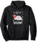 Let it snow süße Robbe mit Mütze Comic Weihnachten Schnee Pullover Hoodie